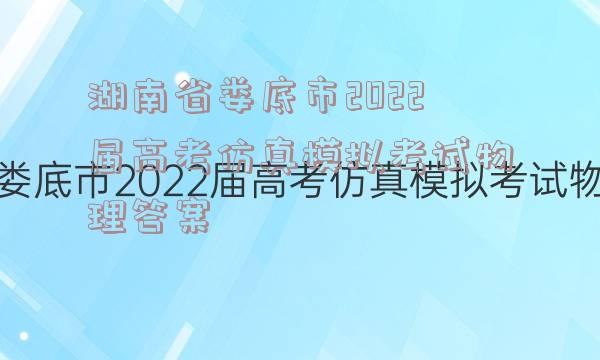 湖南省娄底市2022届高考仿真模拟考试物理答案