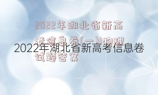 2022年湖北省新高考信息卷(一)1物理试题答案